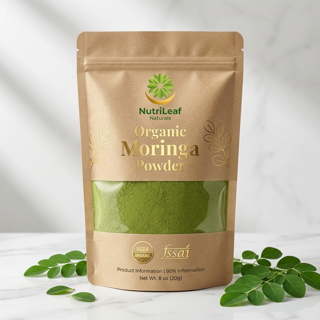 Fresh organic moringa powder ready for export